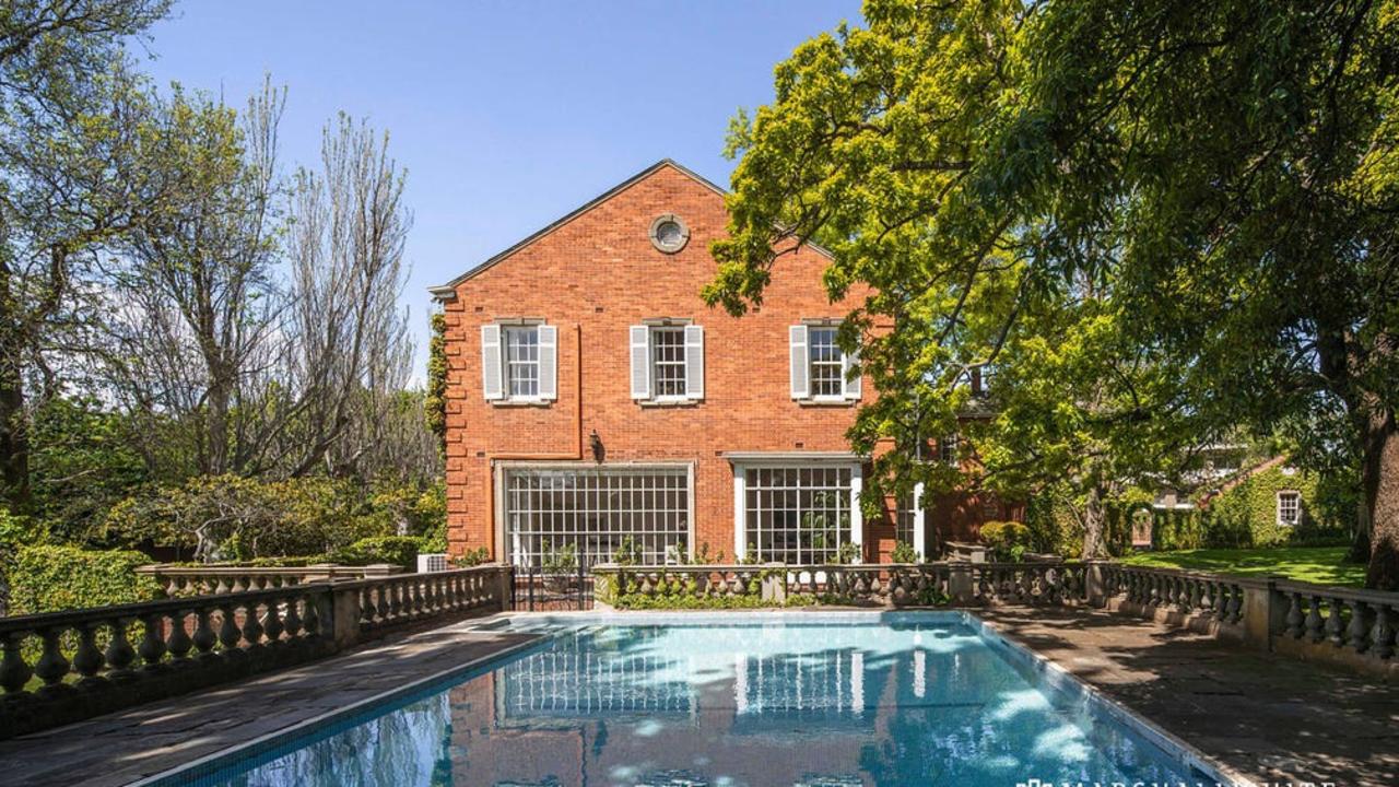 The home’s pool and back yard.