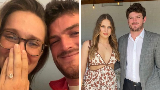 Danielle Frawley and Angus Brayshaw are engaged.