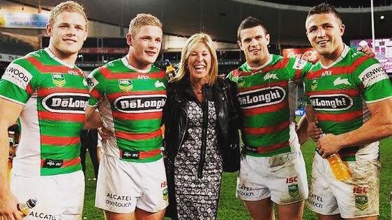 Sam Burgess’ mum Julie is known as Mrs B and has been heavily involved in her sons’ footy careers. Picture: Instagram