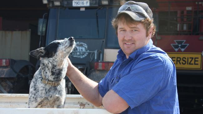 Peter Vallance and his dog Spud, who inspired him to make a TikTok account.