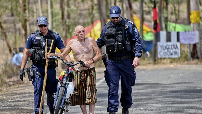 Deebing Creek Aboriginal protest camp broken up by police. Picture: Cordell Richardson
