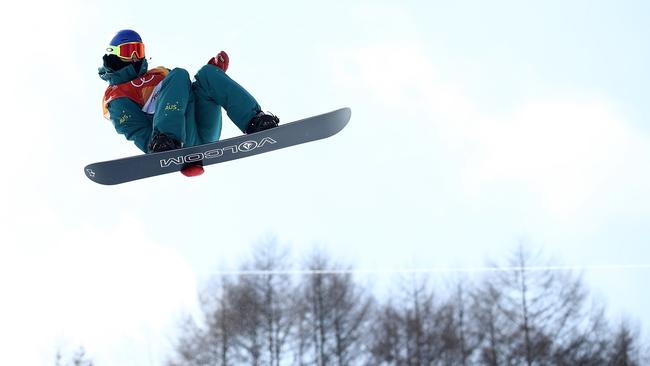 Australia’s Scotty James during the Olympic Snowboard Men’s Halfpipe Qualification at Phoenix Snow Park