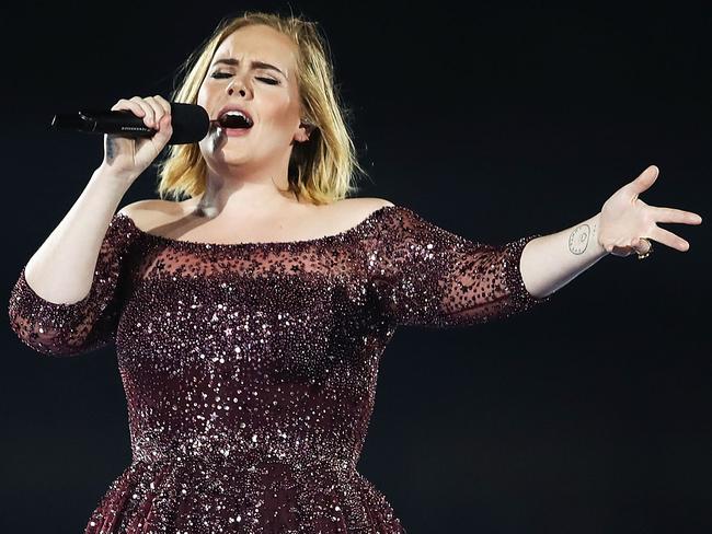 Adele wowed the ANZ Stadium crowd with her vocals and her personality. Picture: Cameron Spencer/Getty Images