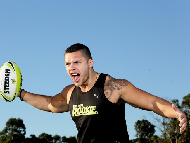 David Andjelic, of Mt Druitt, auditioned for Channel 9 show The NRL Rookie by charging at a brick wall.David Andjelic