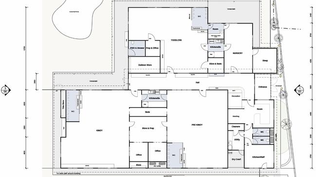 Plans for a proposed new childcare centre to be built at Park Avenue.