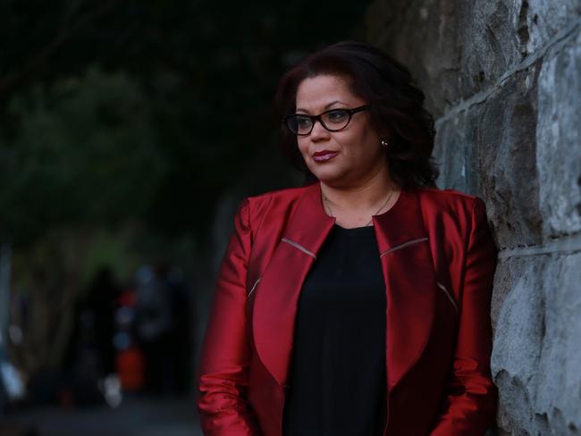 Tanya Hosch, Joint Campaign Director for Recognise outside Kirribilli House. Prime Minister Tony Abbott meets with Australian indigenous leaders at Kirribilli House in Sydney. The meeting took place ahead of a summit where around 40 leaders will meet with Prime Minister Tony Abbott and Opposition Leader Bill Shorten in Sydney to discuss a referendum on Aboriginal recognition in the constitution. Pic - Britta Campion