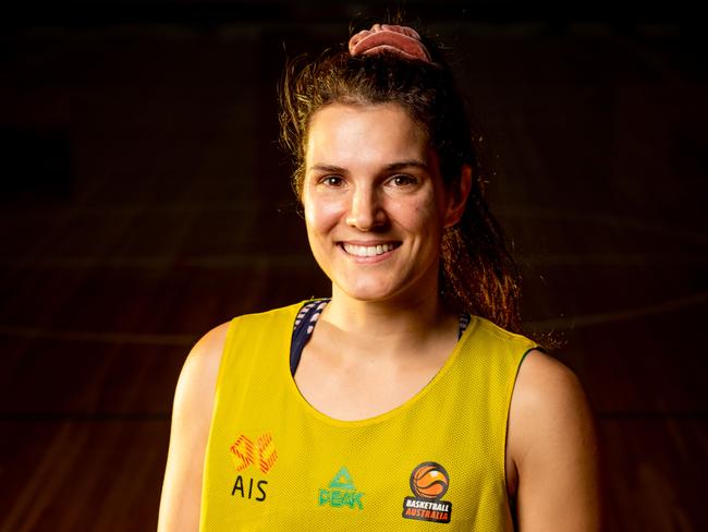 Representatives from the Australian Wheelchair Basketball team are in town for training prior to the Tokyo Olympics. Ella Sabljak. Picture: Che Chorley