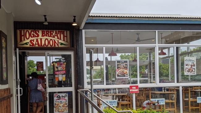 A photo of the Hog's Breath Cafe outlet at Jetty Beach in Coffs.