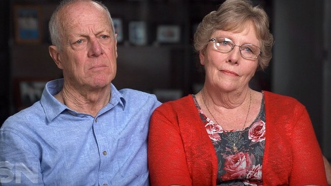 Jeffrey's parents Lawrie and Wendy are convinced their son was murdered. Picture: Seven's Sunday Night