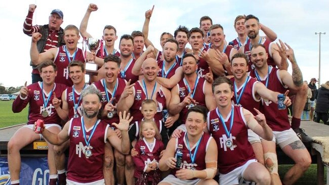 Nullawil won their last ever Golden Rivers Football League premiership. The club will be playing in another competition next year. Picture: Wendy Watts