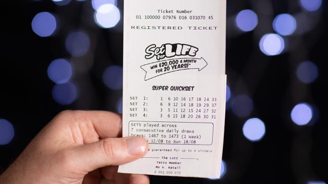 An example of the Set for Life lottery ticket. Picture: The Lott