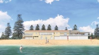 An artist's impression of proposed refurbishments at Newport Surf Life Saving Club. Picture: Adriano Pupilli Architects