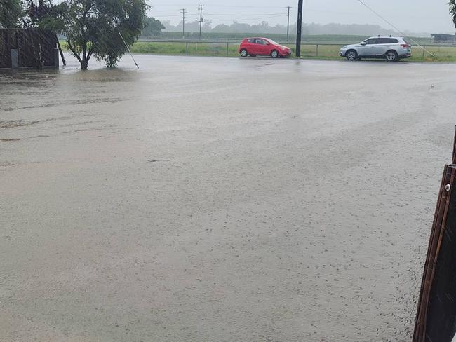 Heavy rain has caused inundation of some Gordonvale streets. SES are on scene and swiftwater crews have been sent to the area. Picture: