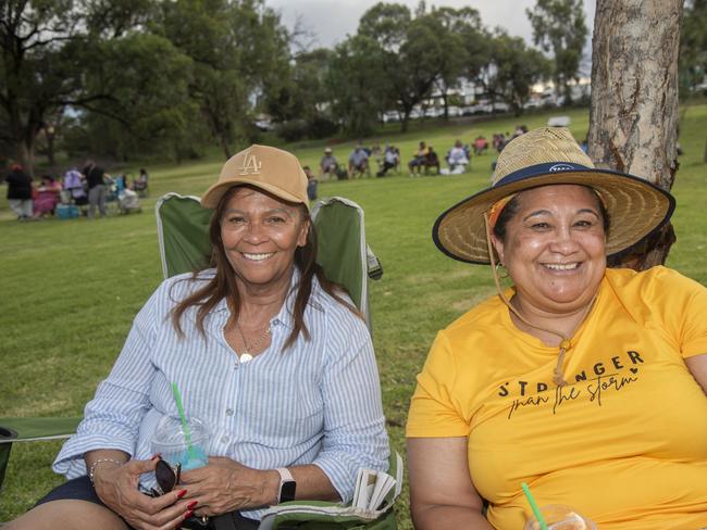 Soraya Davids, Nicole Frantz at the 2024 Mildura Christmas Carols. Picture: Noel Fisher.