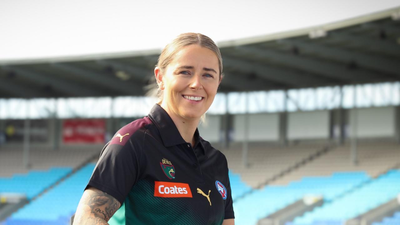 New Tasmania Devils Girls Head Coach Jess Wuetschner at Blundstone Arena. Picture: Supplied.