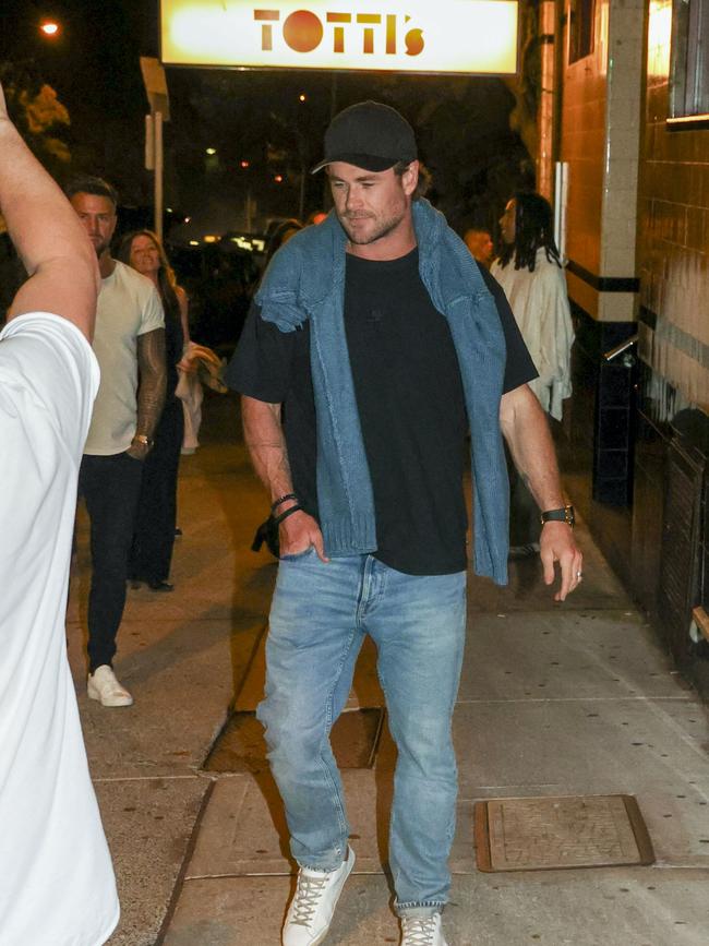 Chris Hemsworth spotted at Totti's in Bondi. Picture: MEDIA MODE