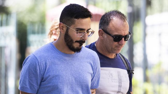 Simon Leviev, left, is arrested in Greece in 2019. Picture: EPA-EFE/Tore Kristiansen / VG Norway Out