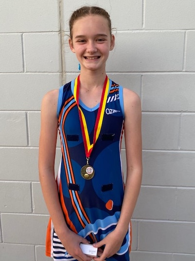 Indi has been named Player of the Year for girls aged 11 for the Bundaberg Netball Association and was also named Player of the Final for Brothers Heat.