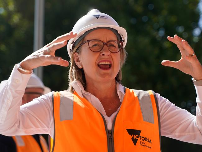 MELBOURNE, AUSTRALIA - NewsWire Photos - 09 FEBRUARY, 2025:  Victorian Premier Jacinta Allan and Minister for TransportInfrastructure to make an announcement at Arden train station the morning after the state by elections.  Picture: NewsWire / Valeriu Campan