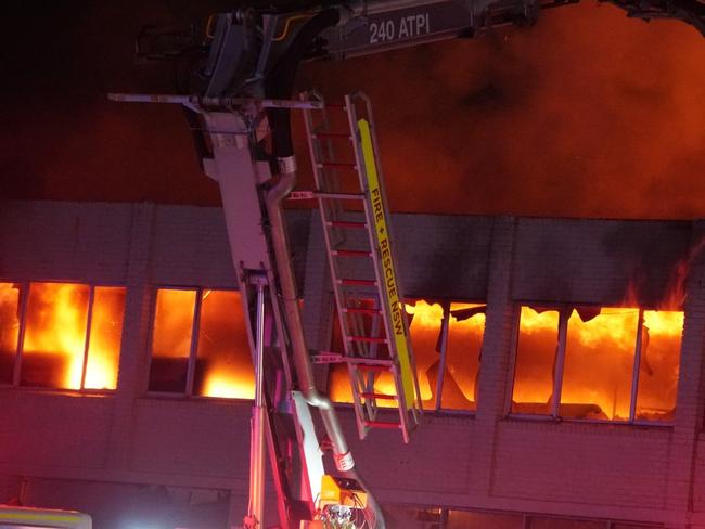 The building was completely destroyed. Picture: Sydney Emergency