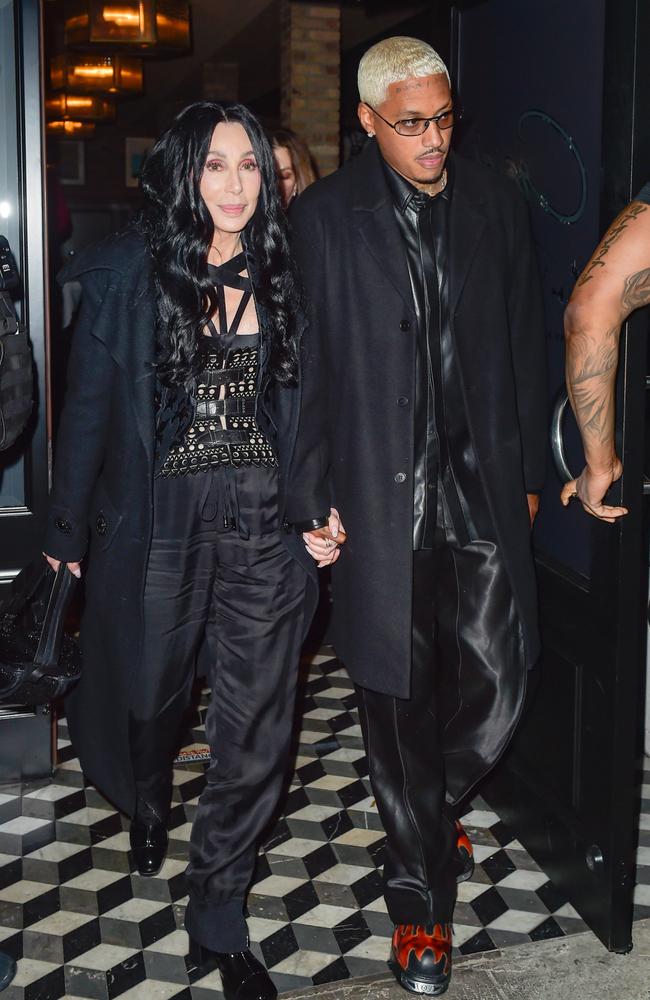 Cher and Alexander Edwards seen holding hands earlier this month. Picture: Bauer-Griffin/GC