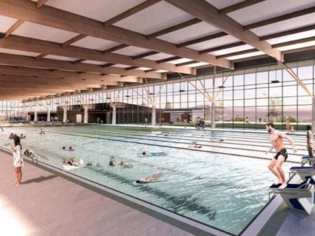 Artist impression of the proposed 50m indoor pool at the Carnes Hill Aquatic Centre. Picture: Liverpool Council Report.