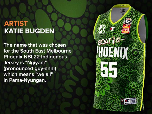 Indigenous jersey: South East Melbourne Phoenix.