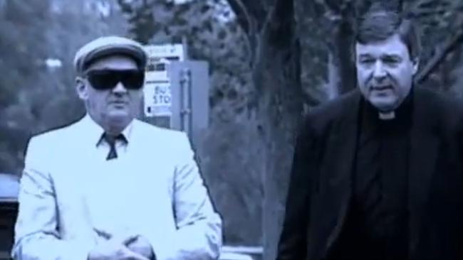 Cardinal Pell (right) walks paedophile priest Gerald Ridsdale to court in 1993.