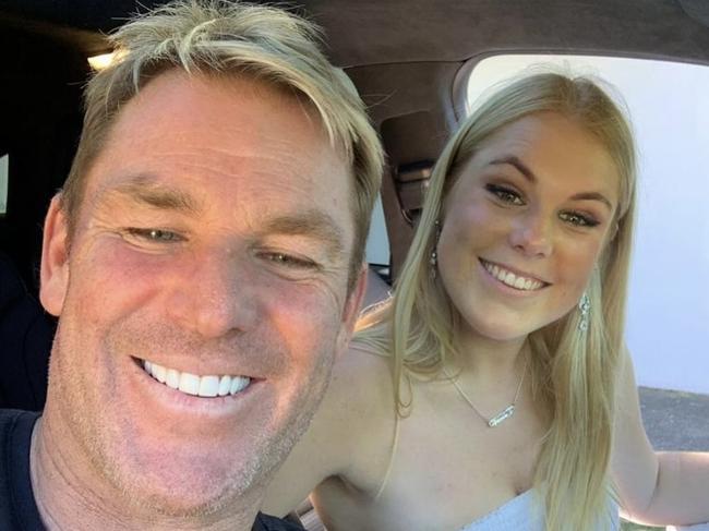 Brooke Warne shared a series of photos with her dad Shane Warne.