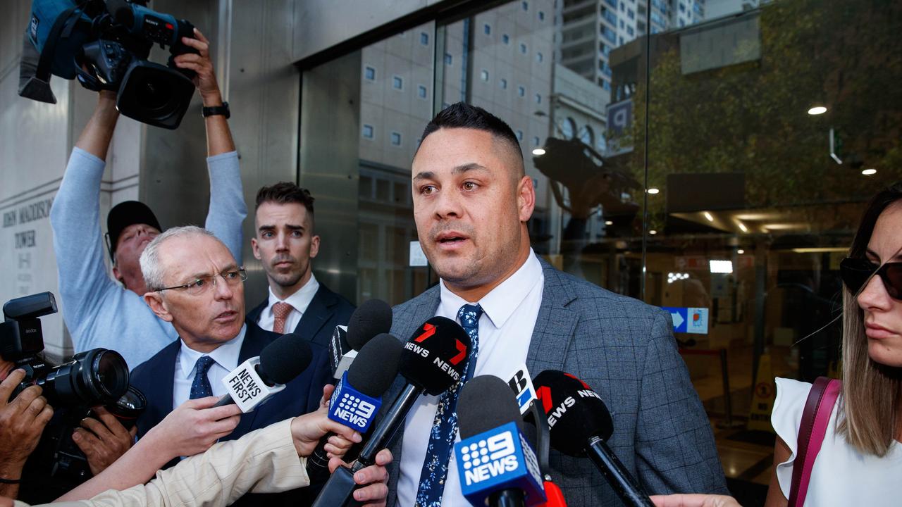 Former NRL star Jarryd Hayne is facing custody after he was found guilty of sexual assault. Picture: NCA NewsWire / David Swift