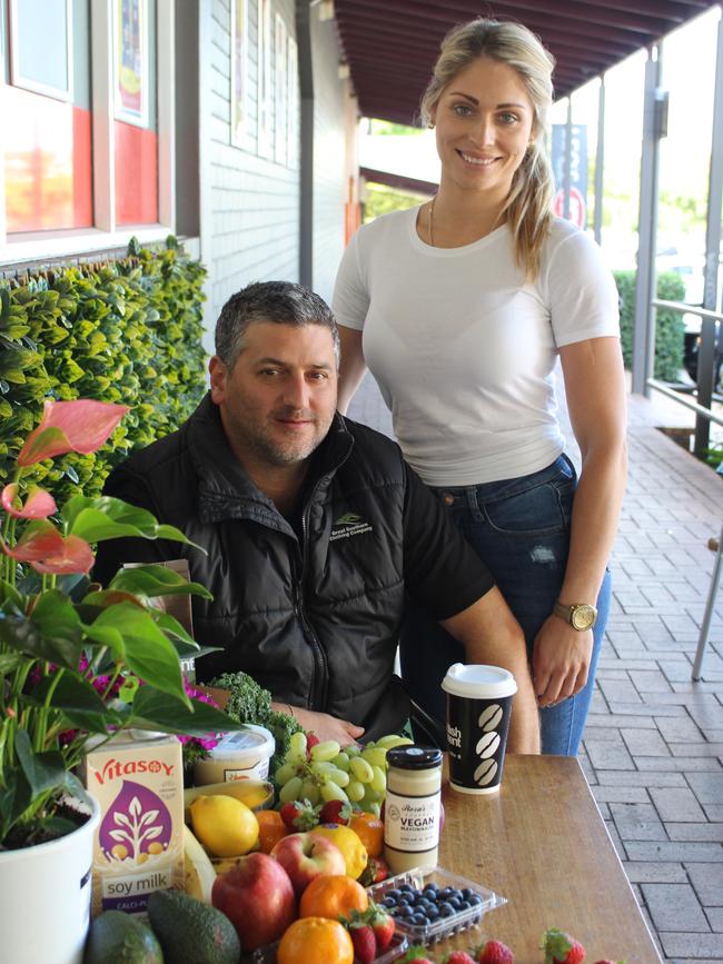 Leo Sirianni and Serena Johnson are preparing The Green Room, with vegan, gluten-free and organic foods. Picture: Ellen-Maree Elliot