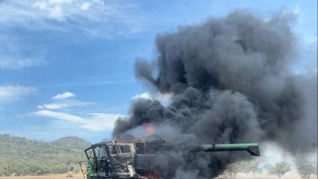 A header fire near Quirindi in NSW. Picture: NSW Rural Fire Service