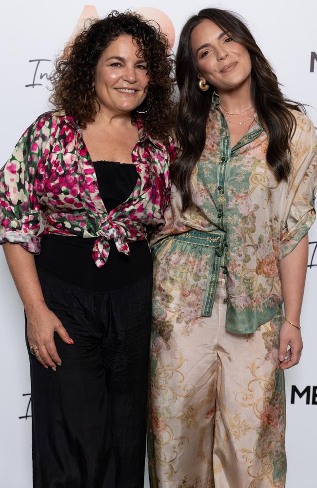 Olympia Valance and mother Tania Gogos Wilson. Picture: Fiona Hamilton