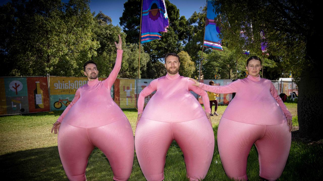 Didier Kumalo roaming performers at WOMAD Day 3. Picture: Emma Brasier