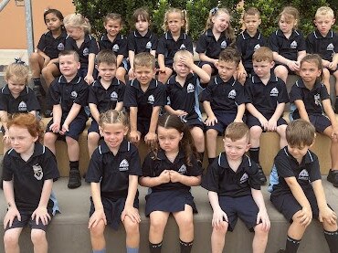 St Mary’s Prep students at their first day of school.