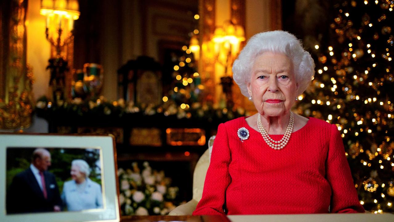 Britain's Queen Elizabeth records her annual Christmas broadcast in the White Drawing Room in Windsor Castle on December 23. Picture: Victoria Jones/Pool via REUTERS