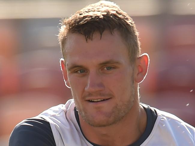 North Queensland cowboys training at Townsville Rugby stadium. Coen Hess. Picture: Evan Morgan