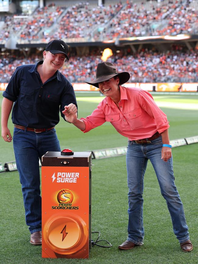 The power surge is activated during a Scorchers home game. Picture: Paul Kane/Getty Images