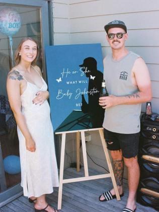 Taylor and Jesse at a gender reveal for Billie. Picture: Supplied