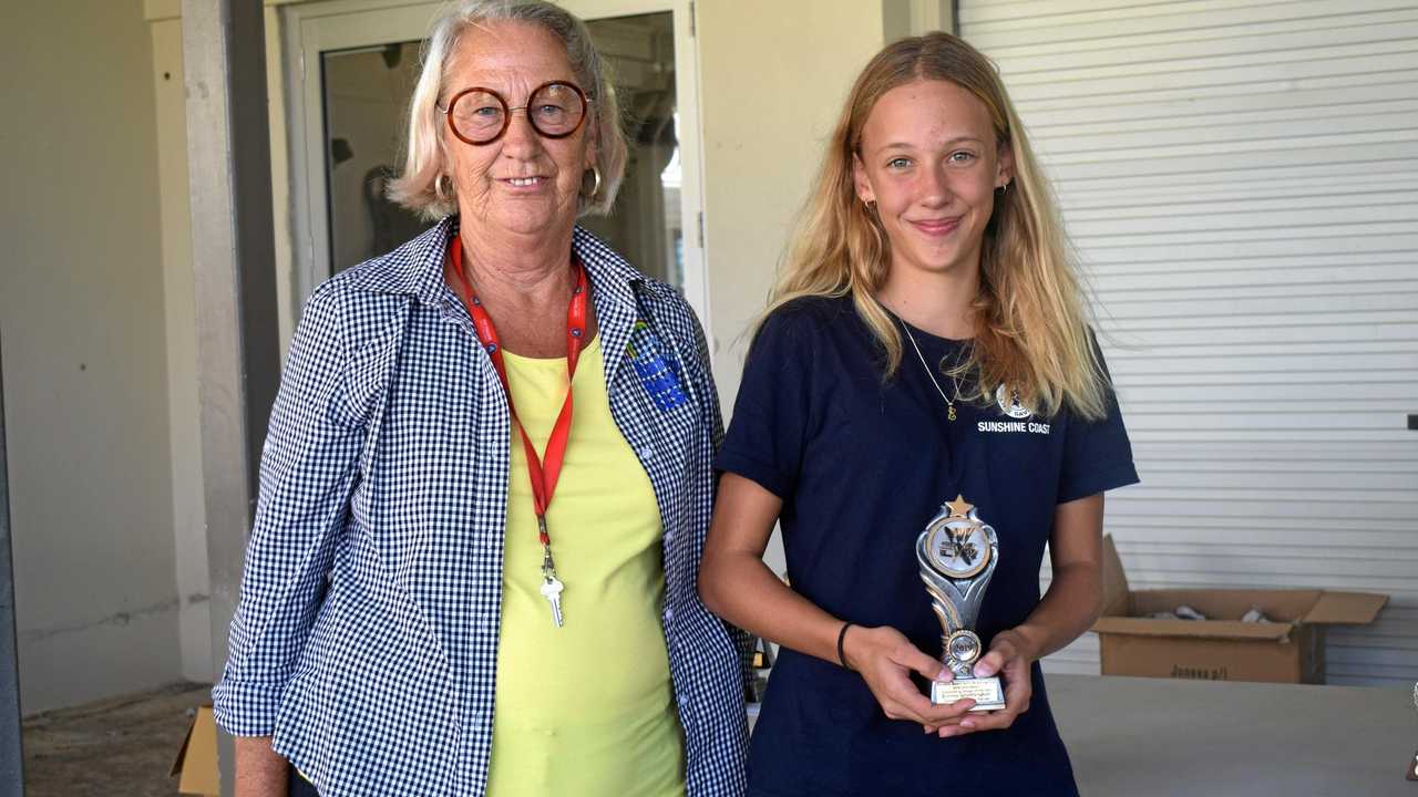 NIPPER EXCELLENCE: Junior Activities Co-Ordinator Helen Brown with Nipper of the year Emma Worthington at the presentations today. Picture: Philippe Coquerand