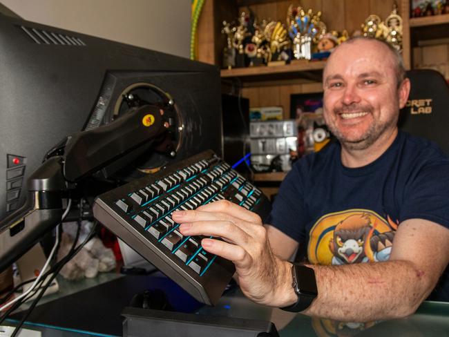 Kingaroy twitch streamer Damian Nicholson, a.k.a Sparhawk. Picture: Holly Cormack