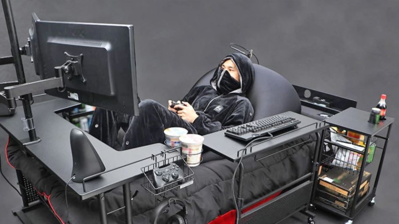 Gaming chair for a bed