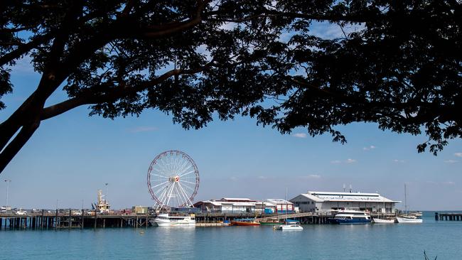 The new pizza joint joins the existing 30 metre-high ferris wheel at Stokes Hill Wharf. Picture: Che Chorley