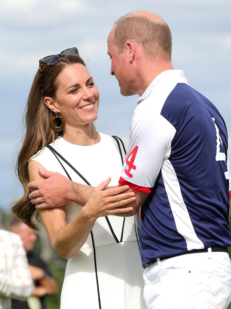 Prince William and Kate looked loved up during the charity event. Picture: Getty Images