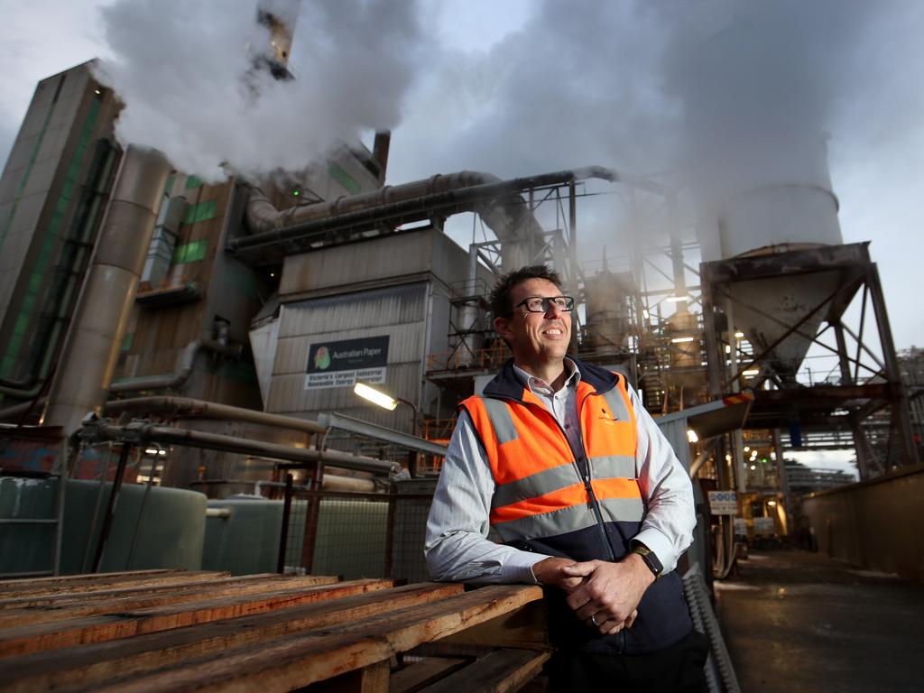 30/05/2019 Adrian Berton, General manager of manufacturing at Australian Paper's Maryvale paper mill. Picture: David Geraghty / The Australian.