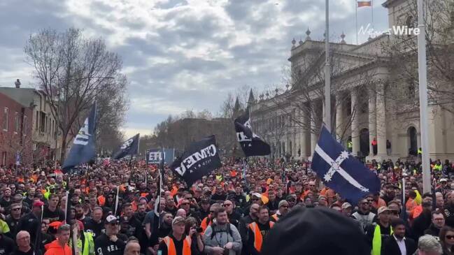 CFMEU members rally in Melbourne