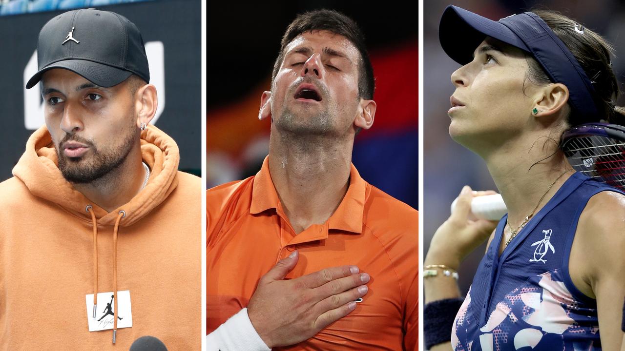 Nick Kyrgios, Novak Djokovic and Ajla Tomljanovic.