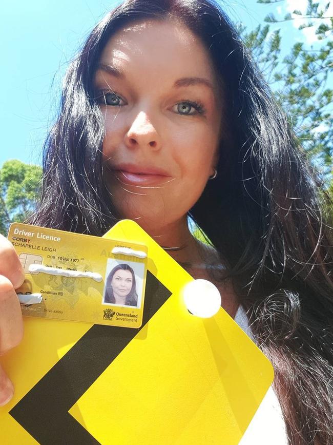 Corby has gotten her Learners permit since returning to Australia. Picture: Instagram