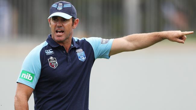 Brad Fittler during the NSW Emerging Blues training session at the NSWRL Centre of Excellence at Homebush. Picture. Phil Hillyard