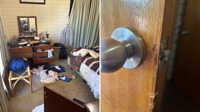 The aftermath of a break in at 87-year-old Margaret Moore’s home in Eastside. Pictures: Supplied